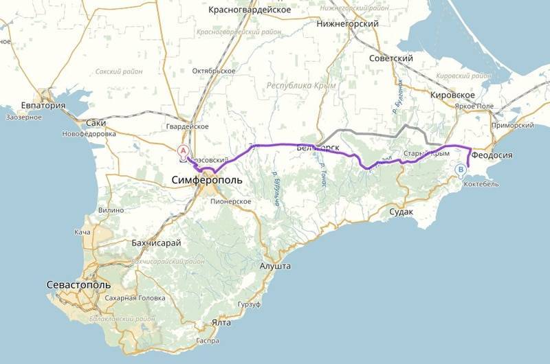 Симферополь – судак: расстояние на машине в км, сколько километров ехать на автобусе от аэропорта, как добраться