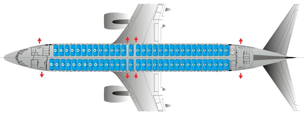 Выбор лучших мест в салоне самолета авиакомпании «азимут»