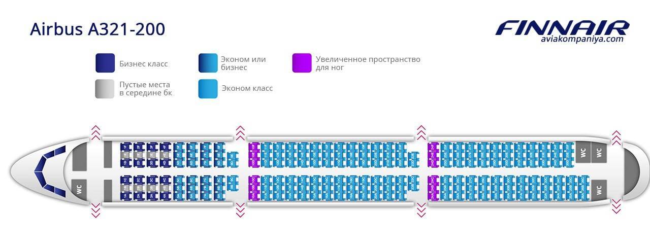 Схема салона самолета аэробус а321 уральские авиалинии