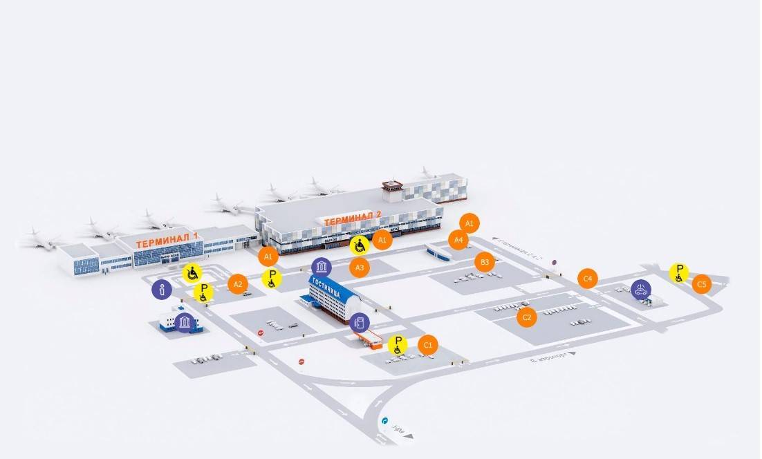 Аэропорт Уфы на карте: схема, телефон справочной