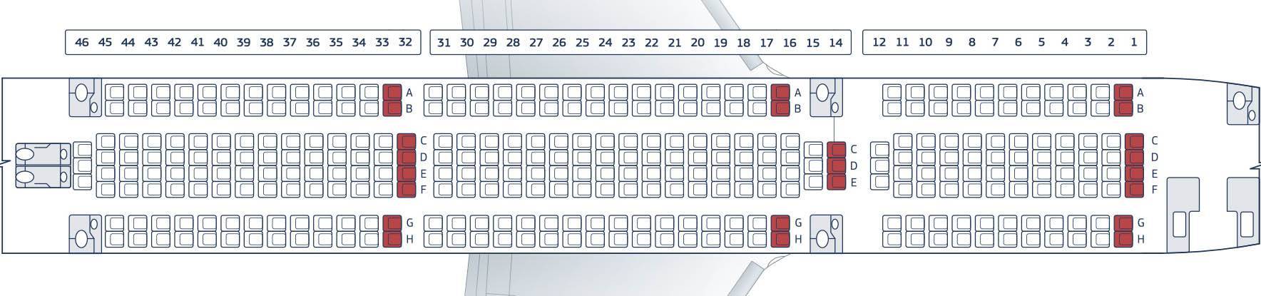 Схема салона boeing 767-200 utair