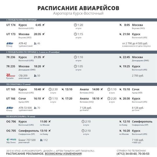 Аэропорт курск официальный сайт, расписание рейсов, телефон справочной