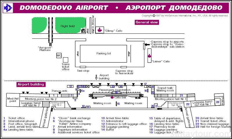 Терминалы аэропорта домодедово: схема