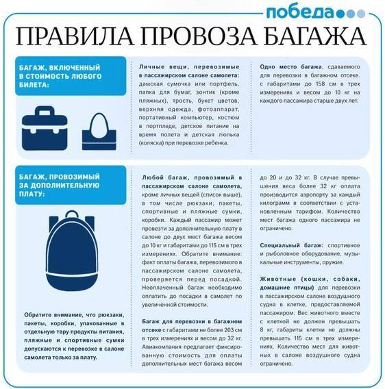 Правила провоза багажа и ручной клади для российских авиакомпаний | авианити
