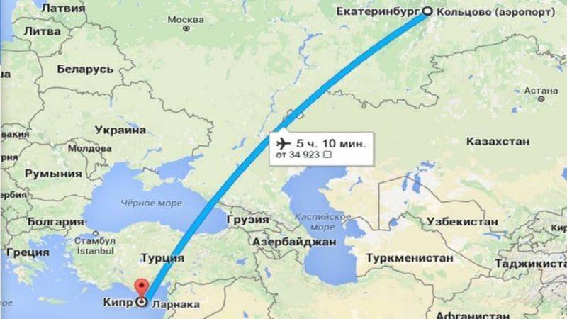 Перелет Москва Анталия: время в пути
